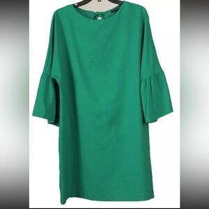 Banana Republic Women’s Dress 14 Green Shift 3/4 Sleeve Pullover